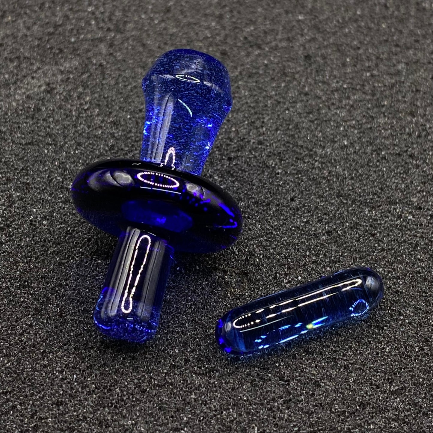 CW Glass Art - Cobalt x Blue Lollipop Control Tower Cap Set