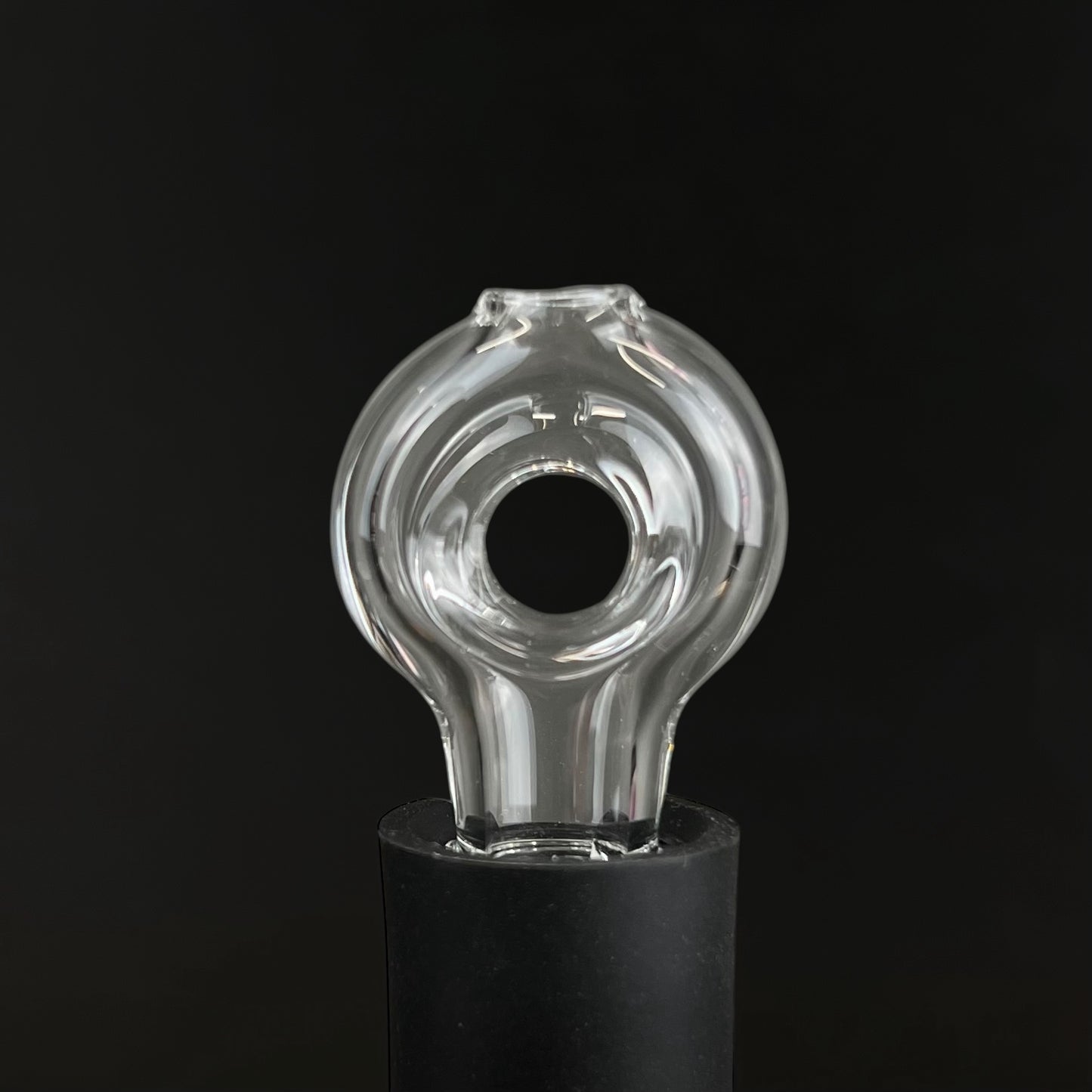 BorOregon Clear Pivot Donut Spinner Glass Mouthpiece