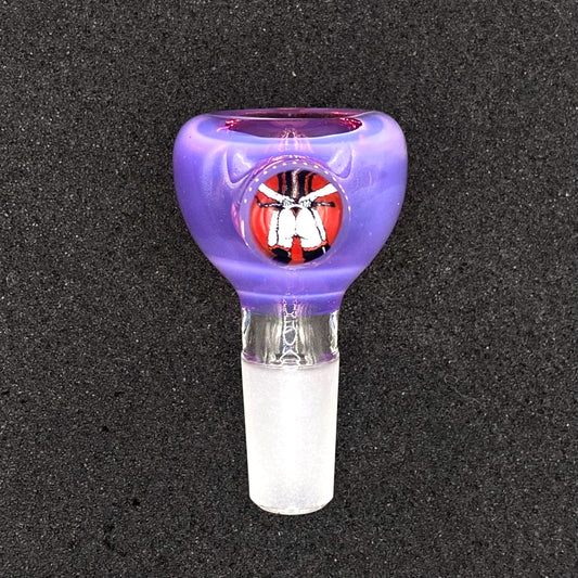 Keys Glass - 14mm Single Hole Glass Bowl Slide - NSFW