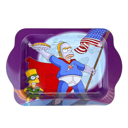 The Simpsons Pie Man & The Cupcake Kid Rolling Tray – (Small)