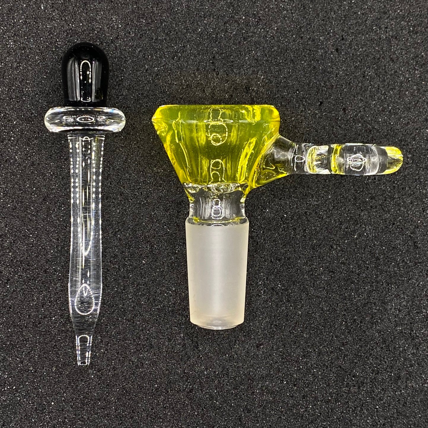 18mm Color Glass Bowl Slide With Poker – CW Glass Art