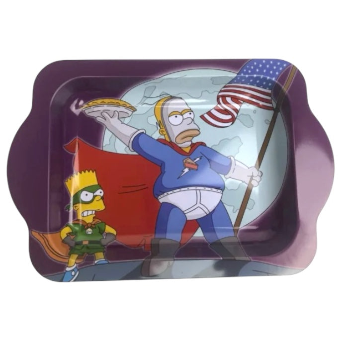 The Simpsons Pie Man & The Cupcake Kid Rolling Tray – (Small)