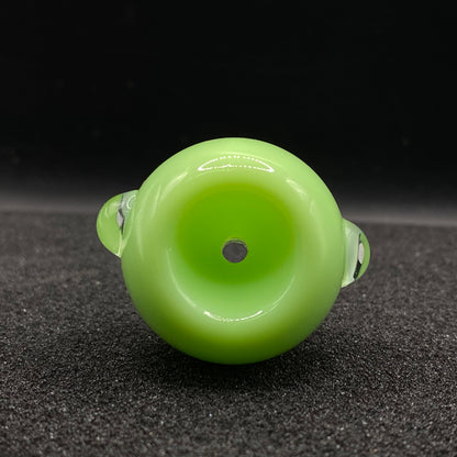 420 Glass - 14mm Single Hole Green Glass Bowl Slide