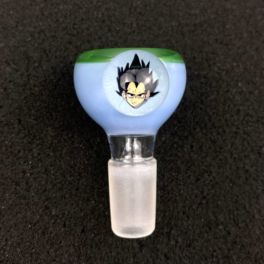 14mm Single Hole Bowl Slide by Keys Glass – Dragon Ball Z Vegeta