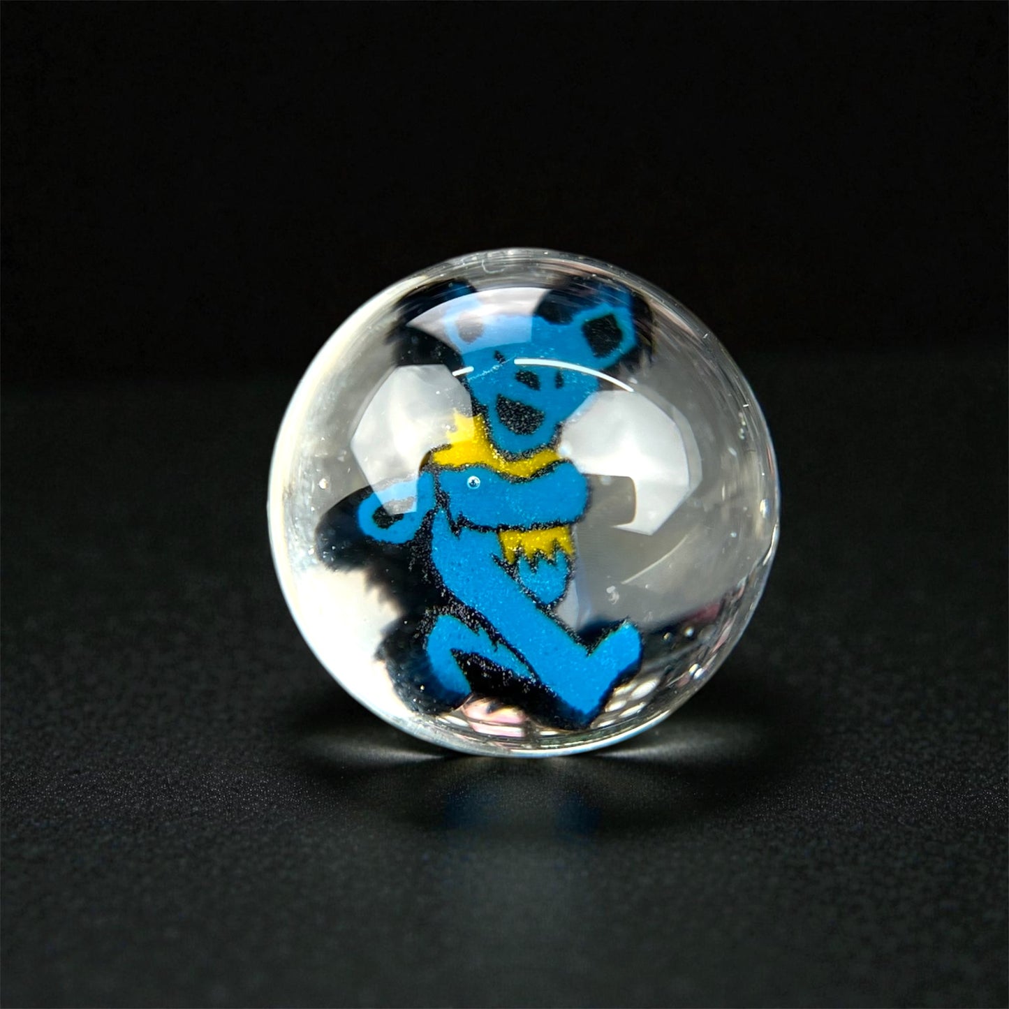 Steven H Glass – Grateful Dead Blue Dancing Bear Millie Valve Marble (12–13mm)