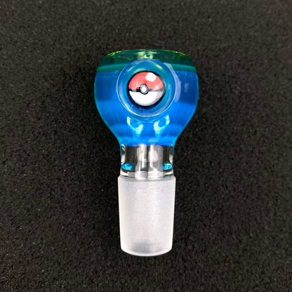 18mm Single Hole Bowl Slide by Keys Glass - Pokémon Pokeball