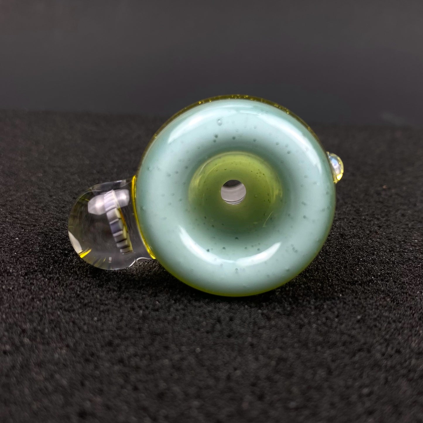 14mm Single Hole Bowl Slide by Keys Glass – Takashi Murakami Flower