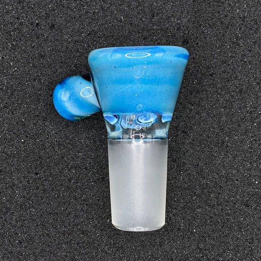 Brian Sheridan - 18mm 3-Hole Glass Bowl Slide - Blue Stardust / Ghost