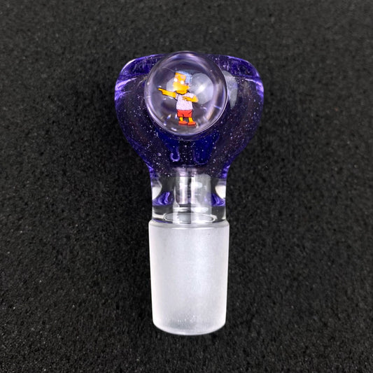 18mm Single Hole Bowl Slide by Keys Glass - Milhouse Van Houten The Simpsons