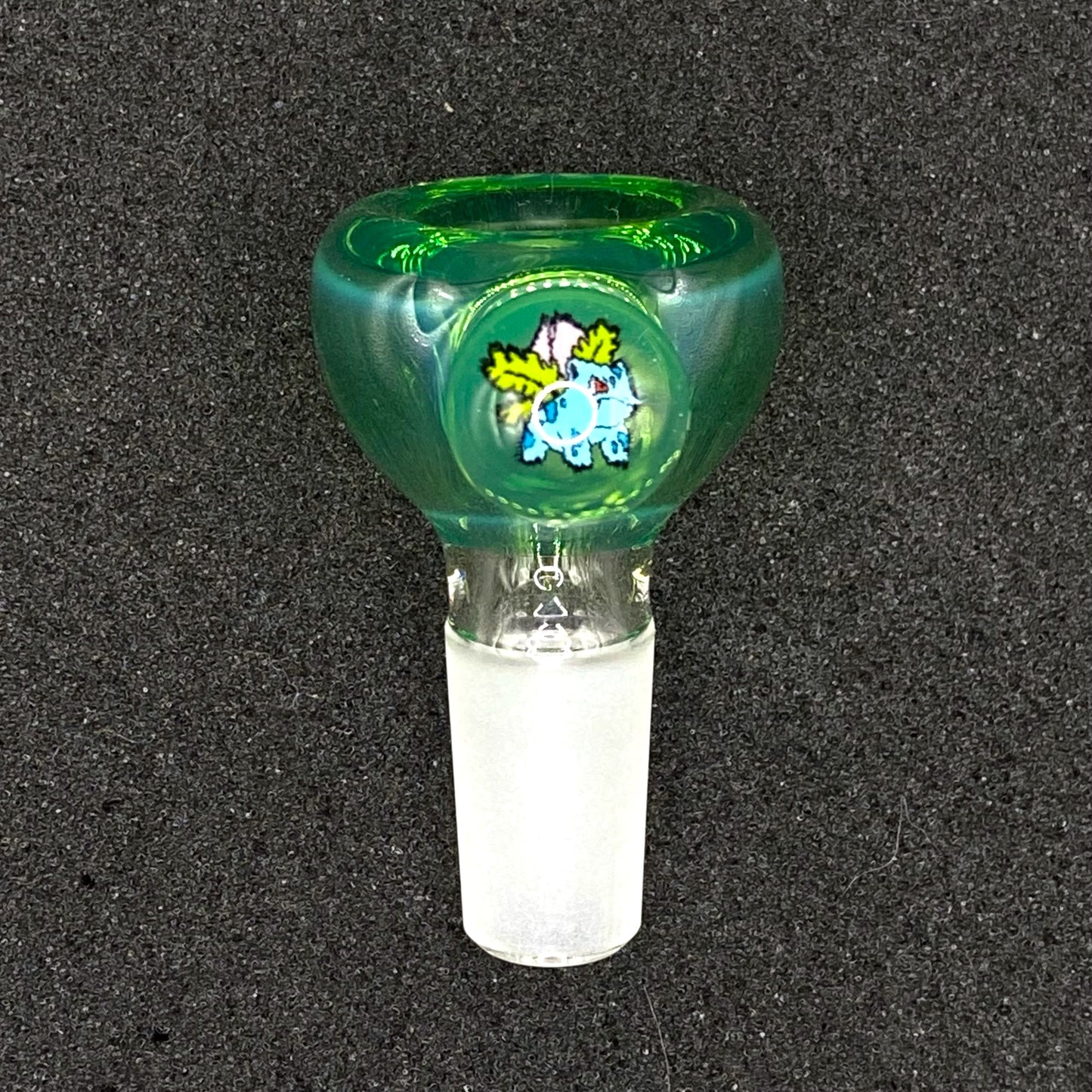 Keys Glass - 14mm Single Hole Glass Bowl Slide - Pokémon Ivysaur