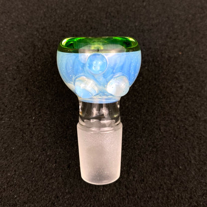 18mm Single Hole Bowl Slide by Keys Glass - Peanuts Snoopy Golf