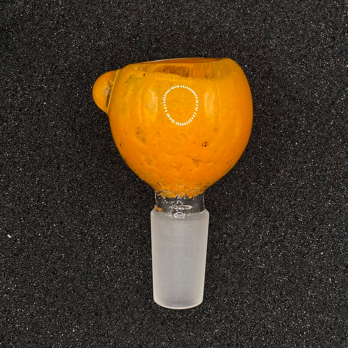 420 Glass - 14mm Single Hole Orange Glass Bowl Slide