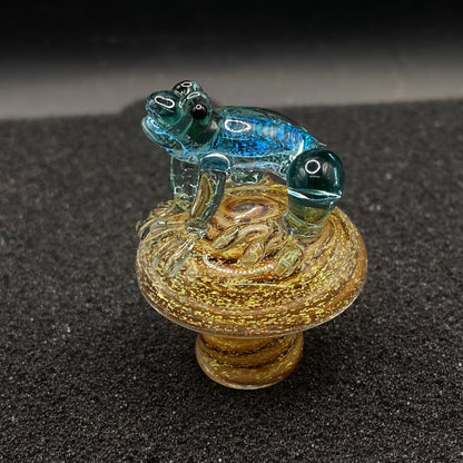 Phatt Matt Glass - Mushroom Dichro Frog Terp Slurper Plug Cap