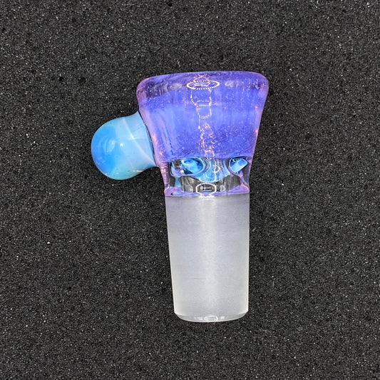 Brian Sheridan - 18mm 3-Hole Glass Bowl Slide -Purple Lilac / Ghost