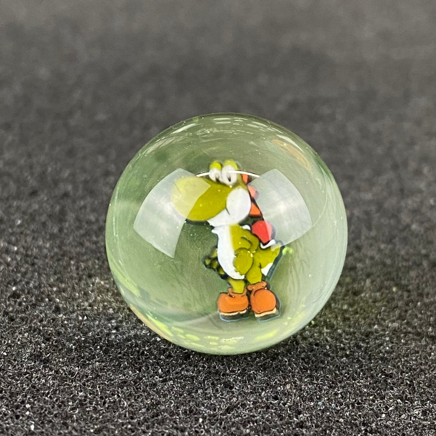 Super Mario Yoshi Marble Top by Keys Glass
