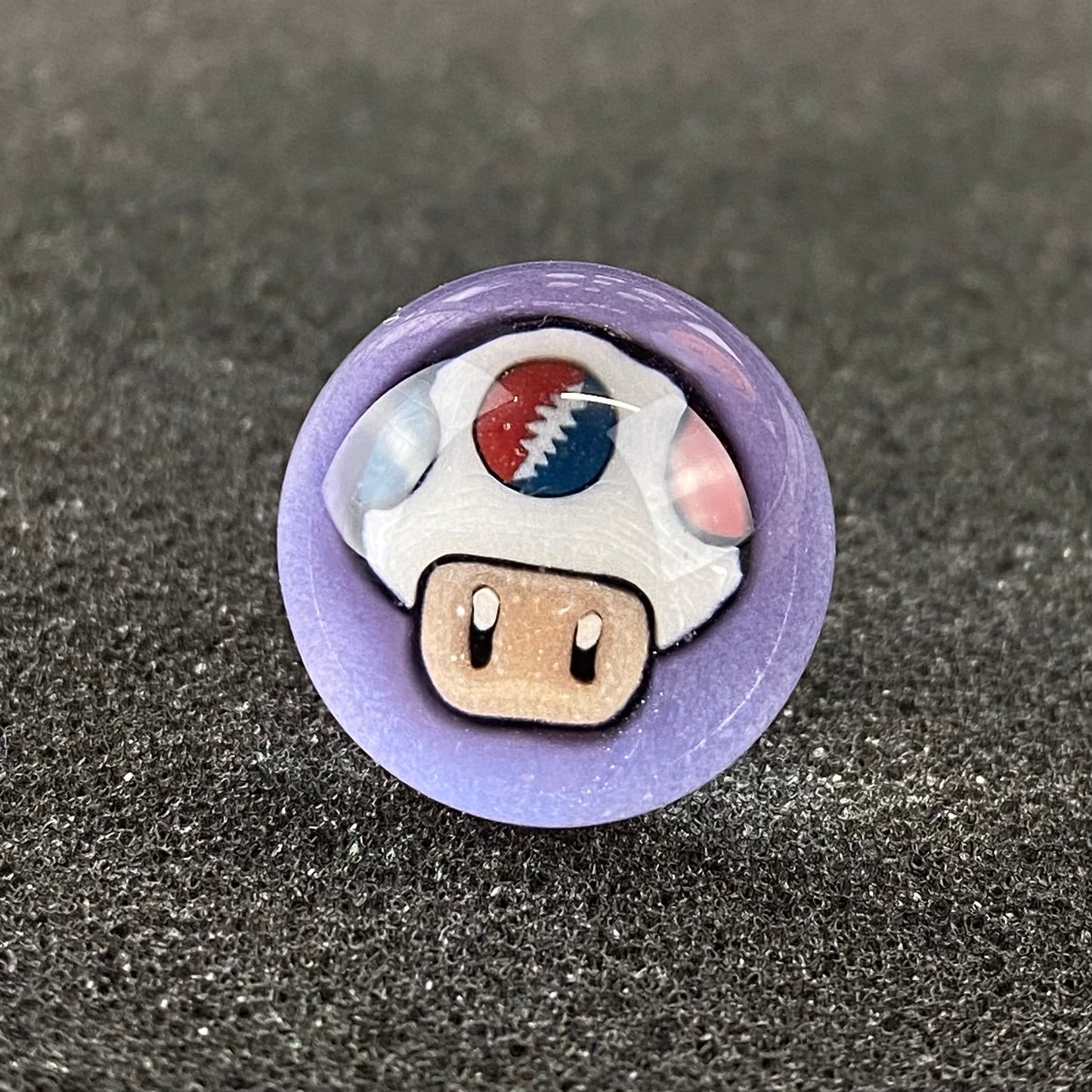 Super Mario Toad Marble Top by Keys Glass