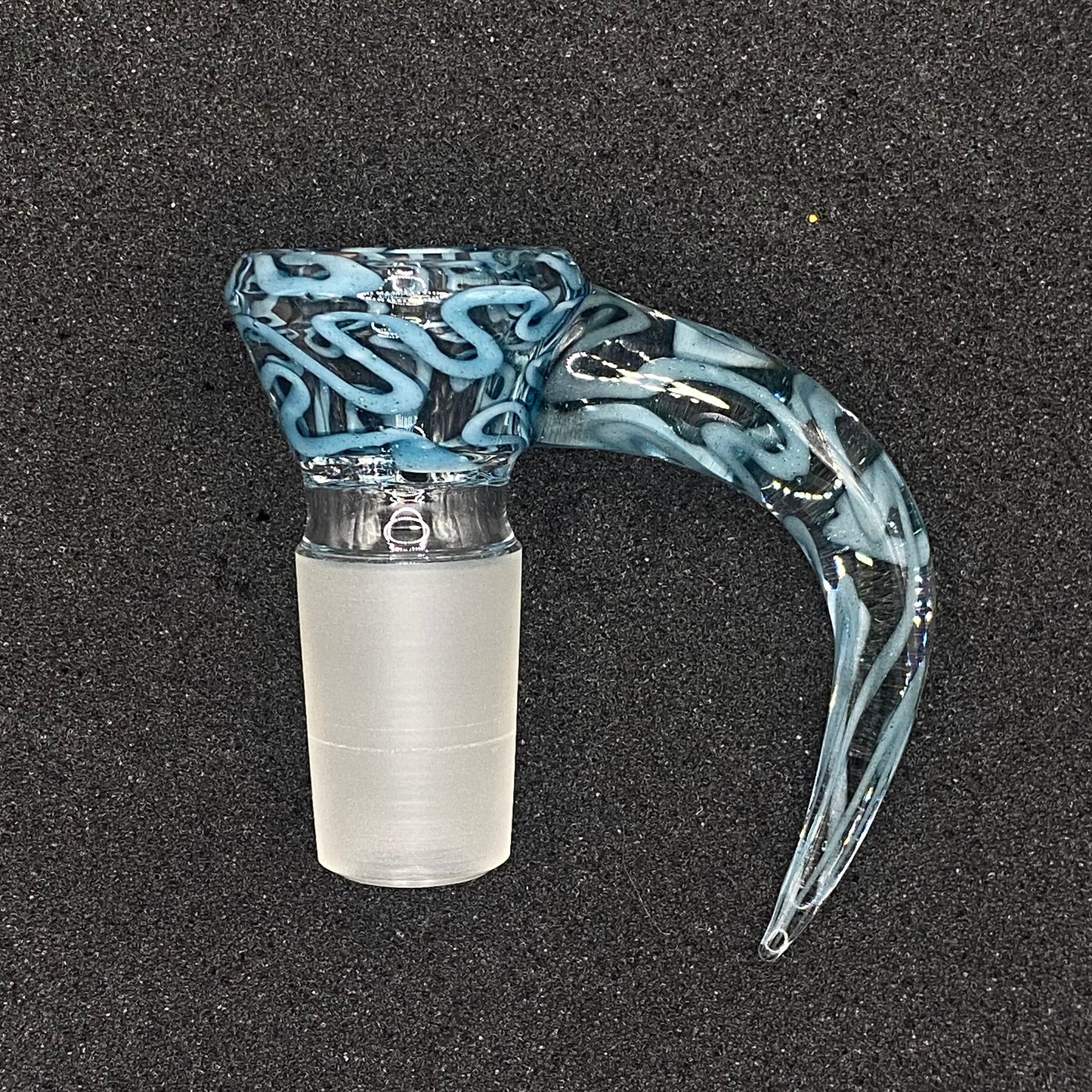 18mm Scribble Tech Glass Bowl Slide – 4 Hole by CW Glass Art