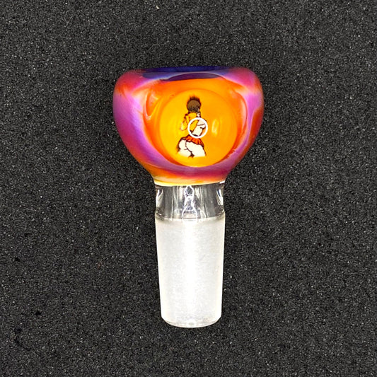 Keys Glass - 14mm Single Hole Glass Bowl Slide - NSFW