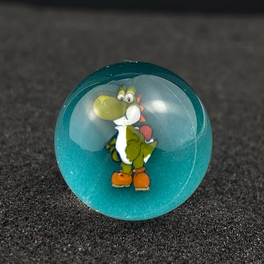 Yoshi Super Mario Slurper Marble Top by Keys Glass