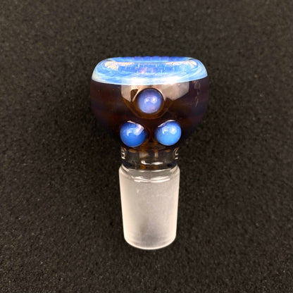 18mm Single Hole Bowl Slide by Keys Glass - Pink Floyd Rainbow Prism