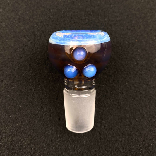 18mm Single Hole Bowl Slide by Keys Glass - Pink Floyd Rainbow Prism