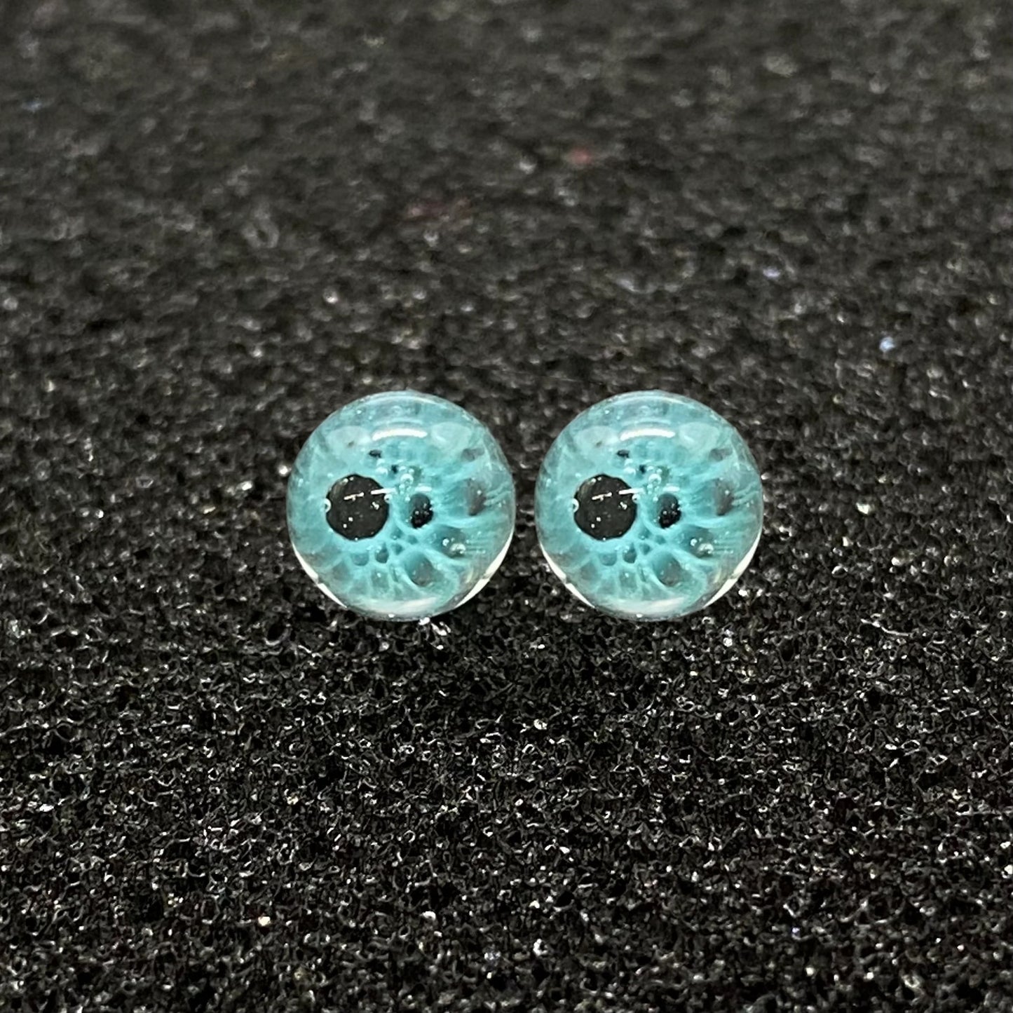 Fortunate Glass - Teal Honeycomb Terp Pearls (2pc)