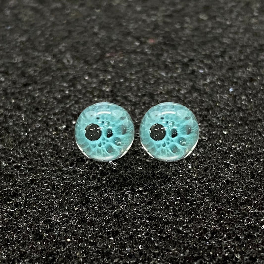 Fortunate Glass - Teal Honeycomb Terp Pearl (2pc)