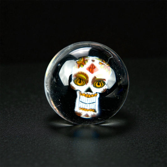 Steven H Glass – Skull Millie Valve Marble (12–13mm)