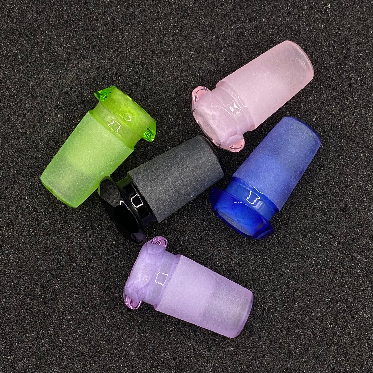 14/10mm Male to Female Faceted Adapter - Transparent Color