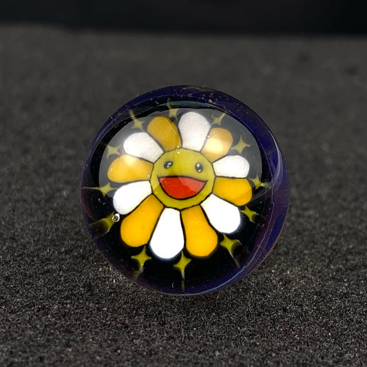 Takashi Murakami Flower Millie Slurper Marble Top by Keys Glass