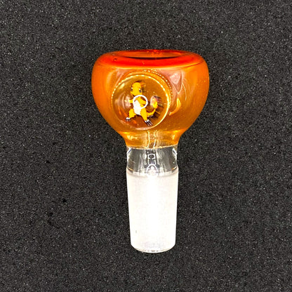 Keys Glass - 14mm Single Hole Glass Bowl Slide - Pokémon Charmander