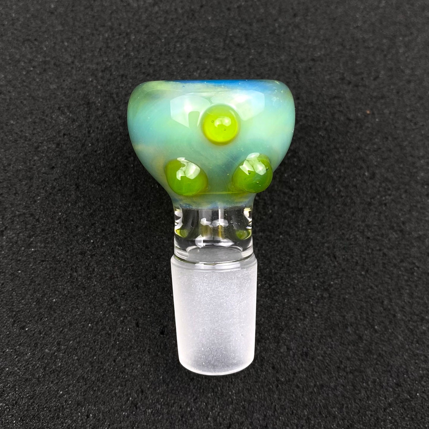 18mm Single Hole Bowl Slide by Keys Glass - Yoshi Egg