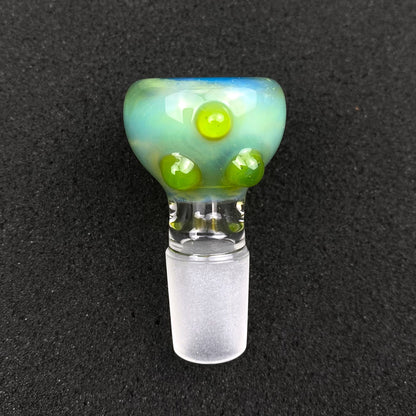 18mm Single Hole Bowl Slide by Keys Glass - Yoshi Egg