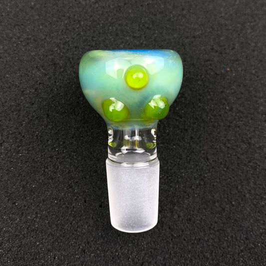 18mm Single Hole Bowl Slide by Keys Glass - Yoshi Egg