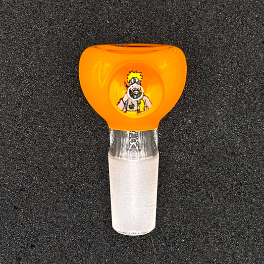 Keys Glass - 14mm Single Hole Glass Bowl Slide - Naruto Uzumaki