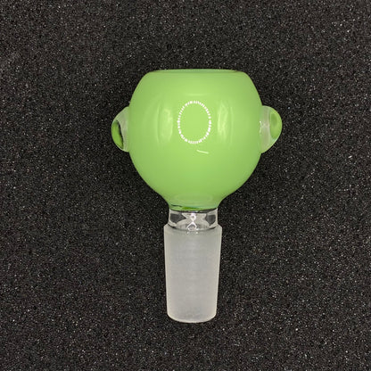 420 Glass - 14mm Single Hole Green Glass Bowl Slide