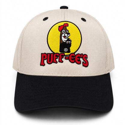 Custom Embroidered Puff-Ee’s Puffcon 2025 Friends & Family Snapback Hat – Cream/Black