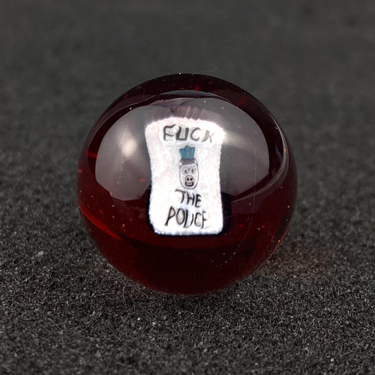Fuck The Police Millie Slurper Marble Top by Keys Glass