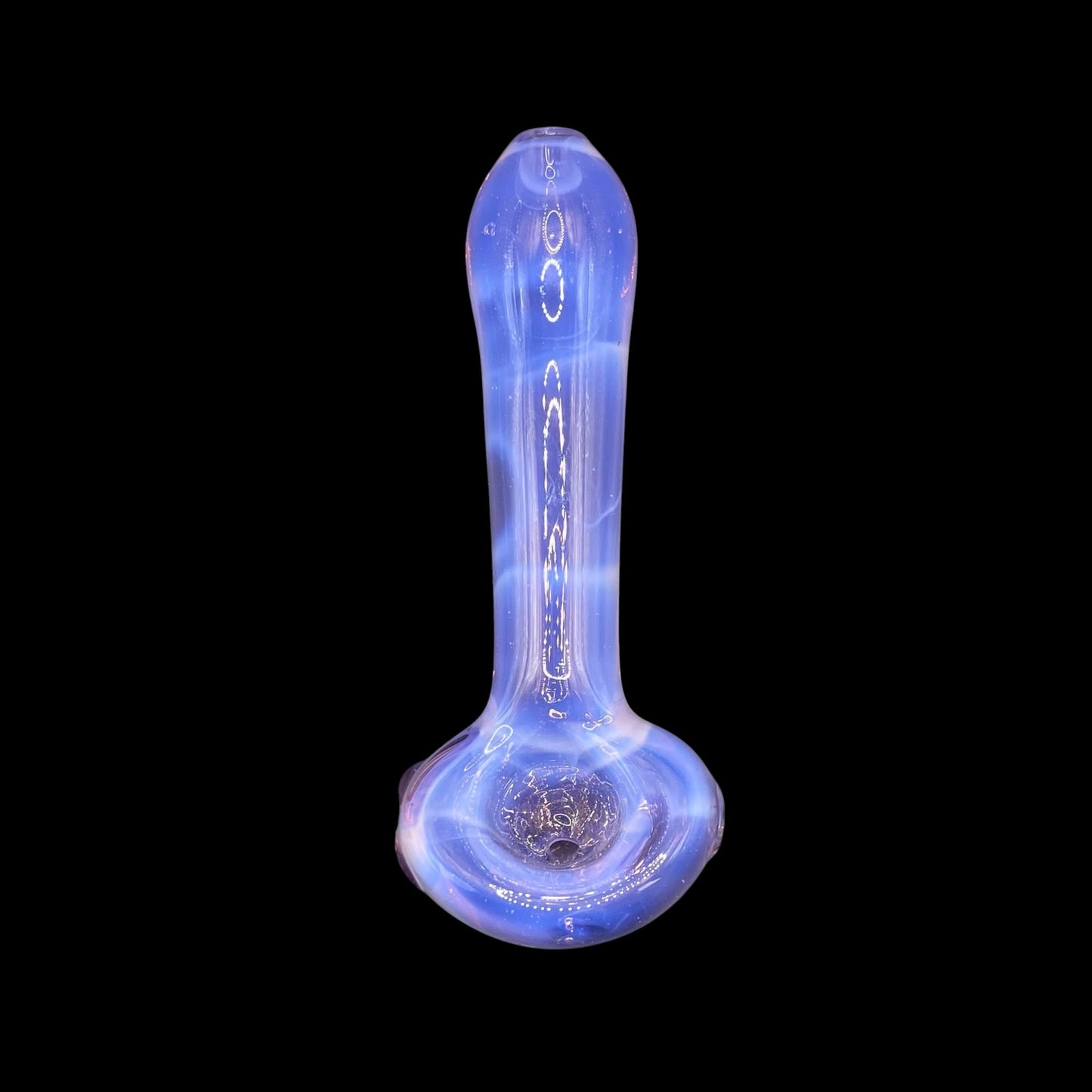 Lavender Purple Glass Hand Pipe by Magizle