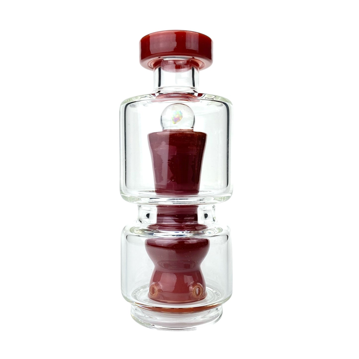 Red CFL Opal Mushroom Wet Top Attachment for Puffco Peak