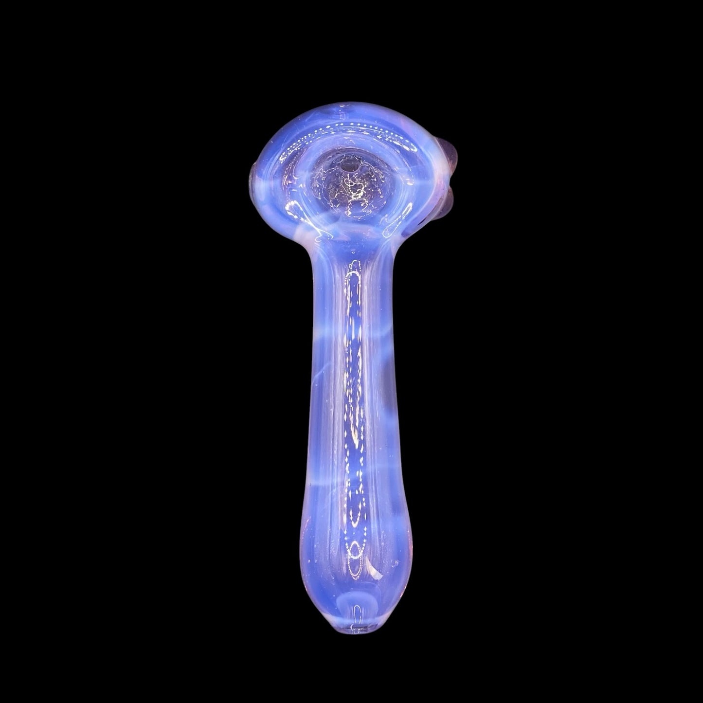 Lavender Purple Glass Hand Pipe by Magizle