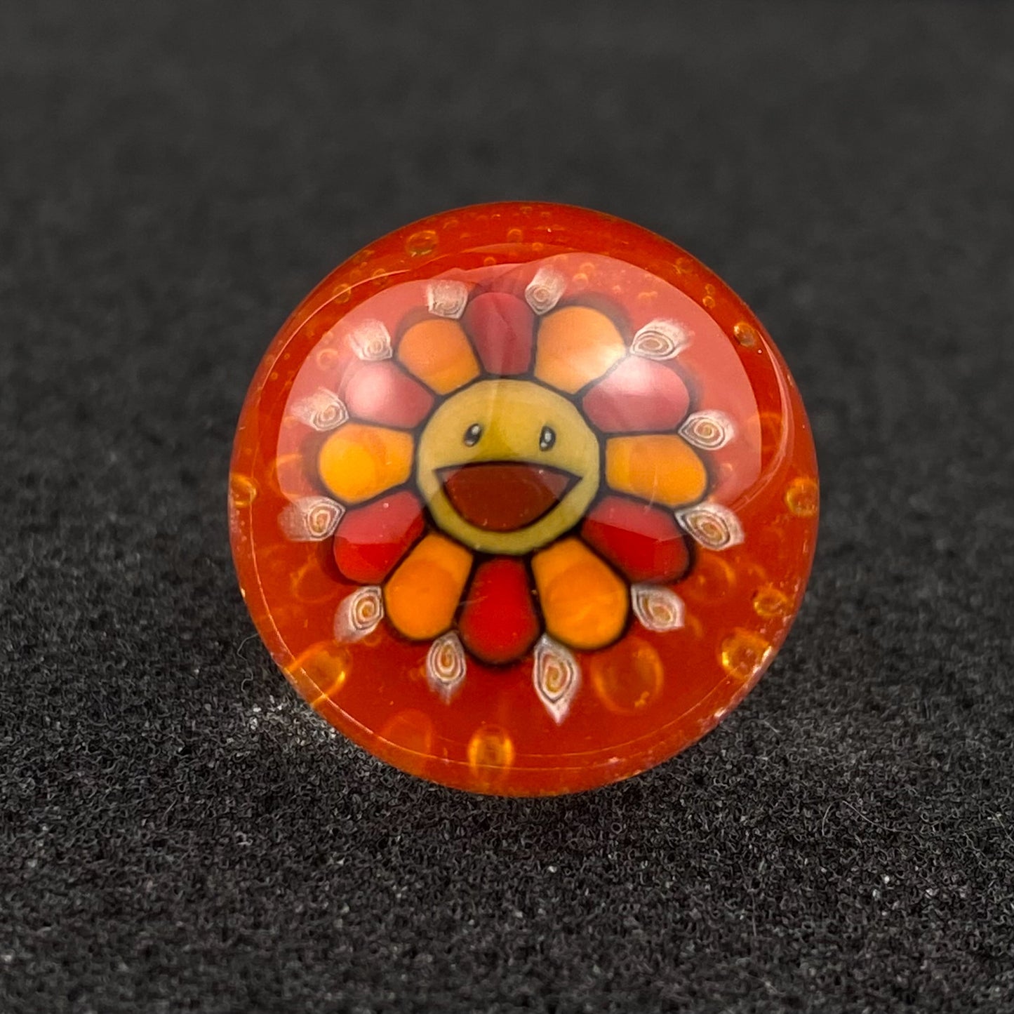 Takashi Murakami Flower Millie Slurper Marble Top by Keys Glass