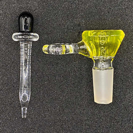 18mm Color Glass Bowl Slide With Poker – CW Glass Art