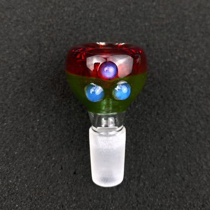 14mm Single Hole Bowl Slide by Keys Glass – Super Mario Super Mushroom 1-Up