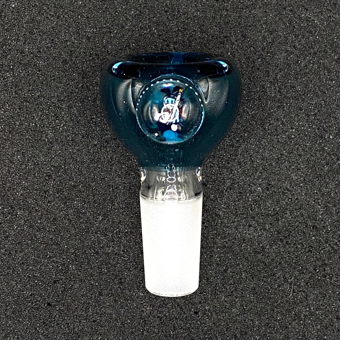 Keys Glass - 14mm Single Hole Glass Bowl Slide - NSFW
