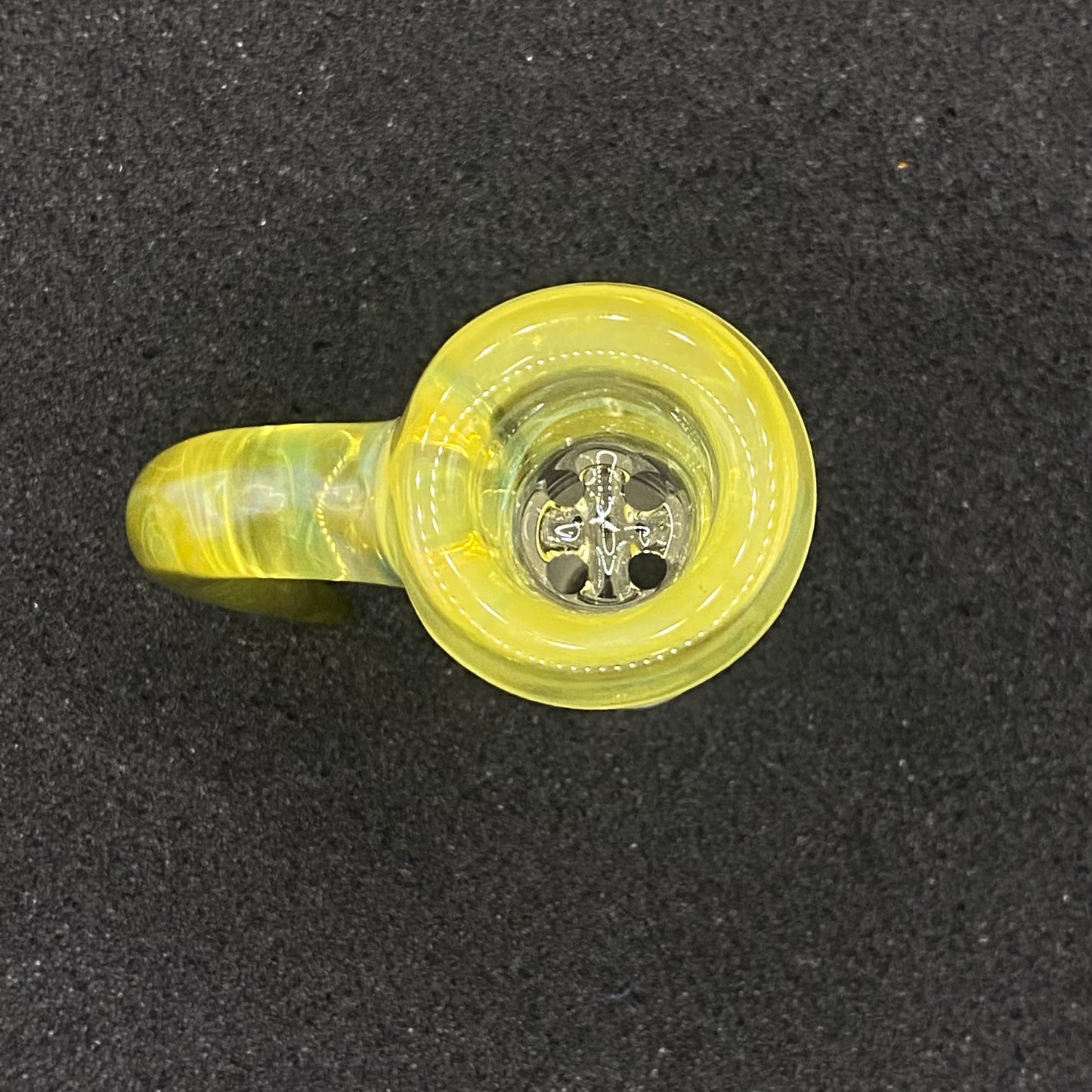 18mm Full Color 4-Hole Glass Bowl Slide – CW Glass Art