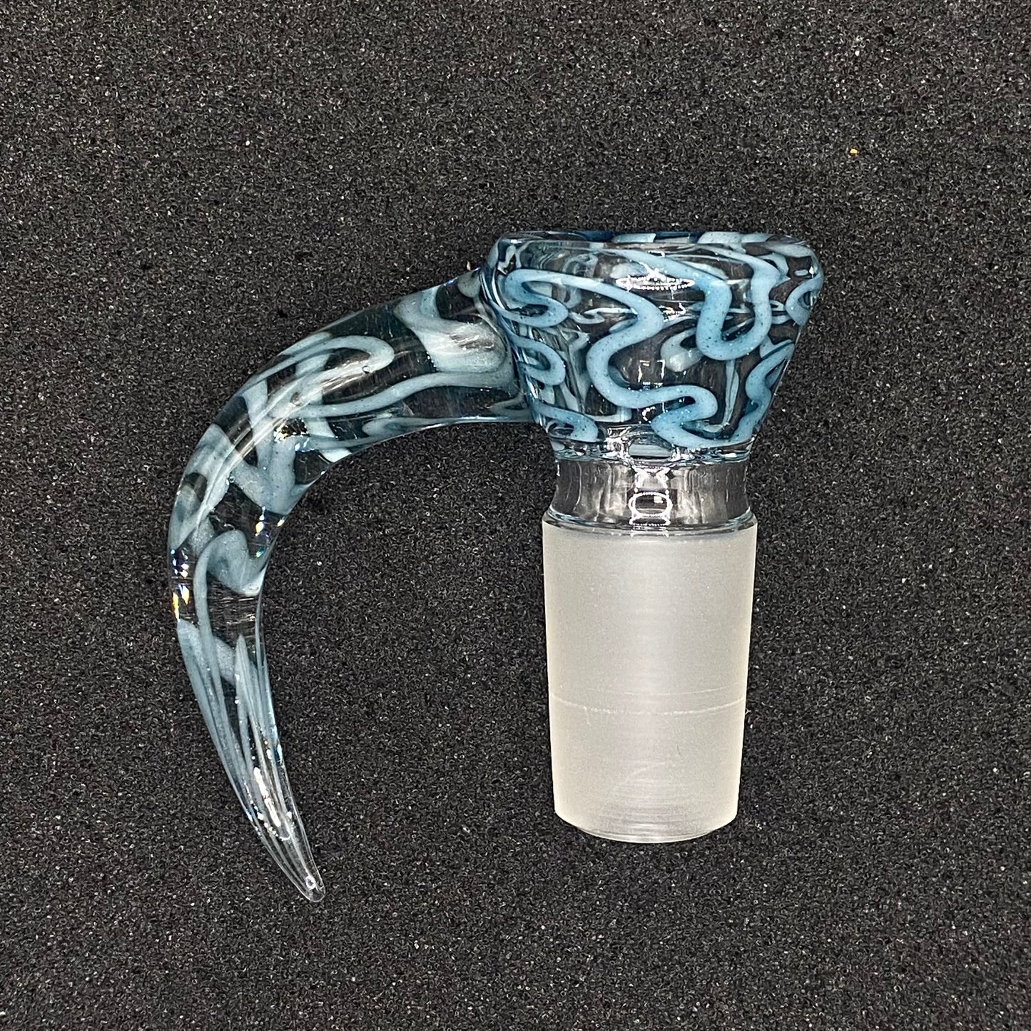 18mm Scribble Tech Glass Bowl Slide – 4 Hole by CW Glass Art