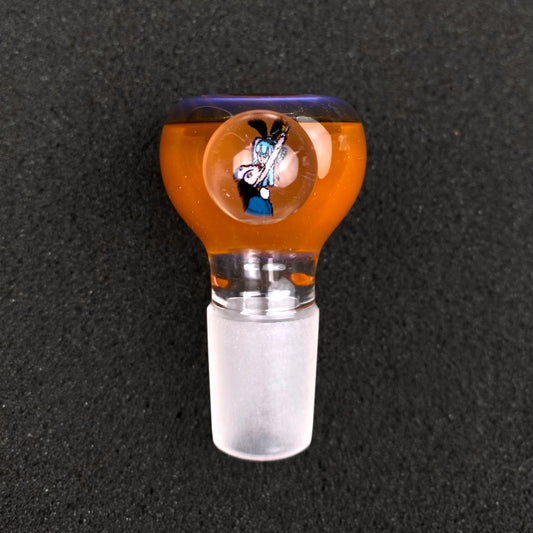 18mm Single Hole Bowl Slide by Keys Glass - NSFW