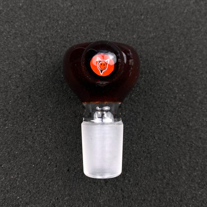 18mm Single Hole Bowl Slide by Keys Glass - World Industries Devilman