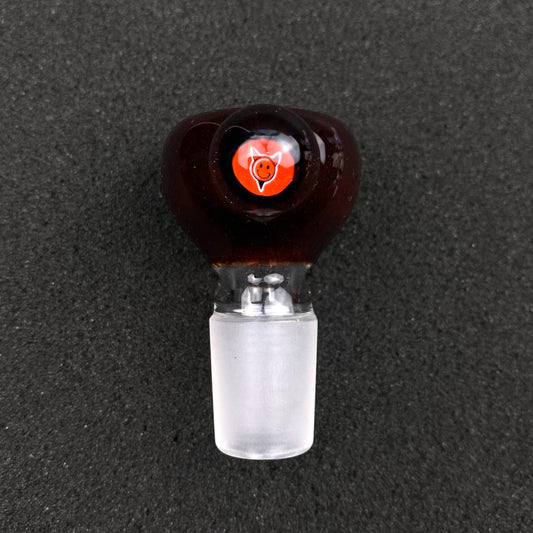 18mm Single Hole Bowl Slide by Keys Glass - World Industries Devilman